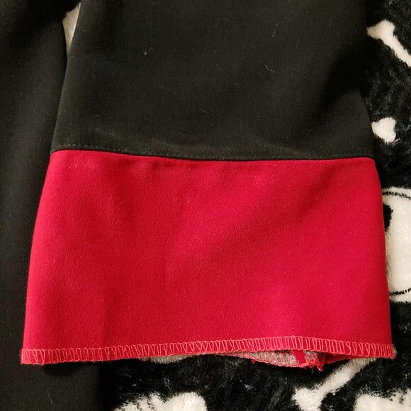 PENNINGTONS Black red floral embroidered open-front mandarin collar jacket 1X 2X - Picture 13 of 14